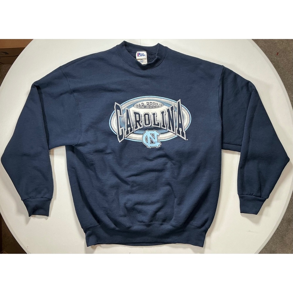VTG USA Made 90s Pro Player UNC Tar Heels Sweatshirt Mens 2XL Navy Blue Street